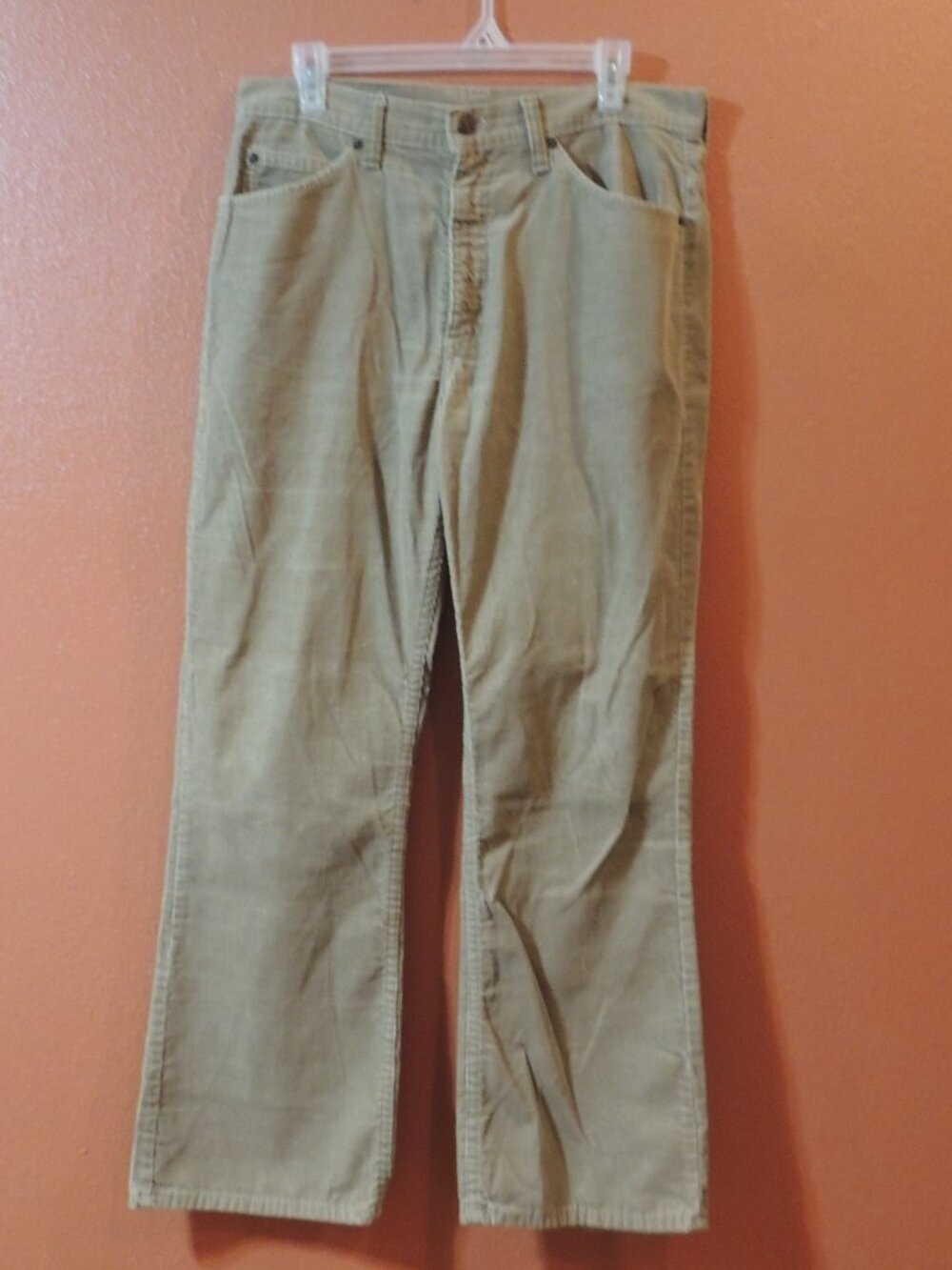 Levi 517 Corduroy Pants Men 34x30 Brown 1980s Outdoor Travel Vacation Pants